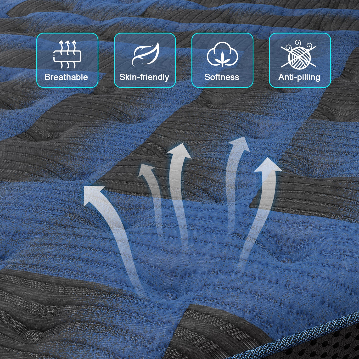 Queen Double King Single COOL-GEL Memory Foam Pocket Spring 34CM Mattress