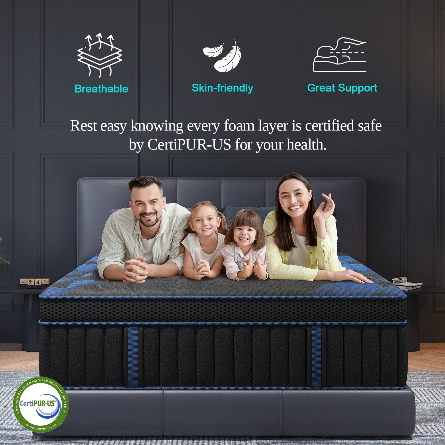 Queen Double King Single COOL-GEL Memory Foam Pocket Spring 34CM Mattress