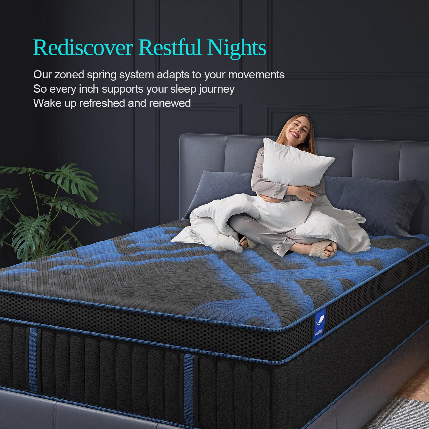 Queen Double King Single COOL-GEL Memory Foam Pocket Spring 34CM Mattress