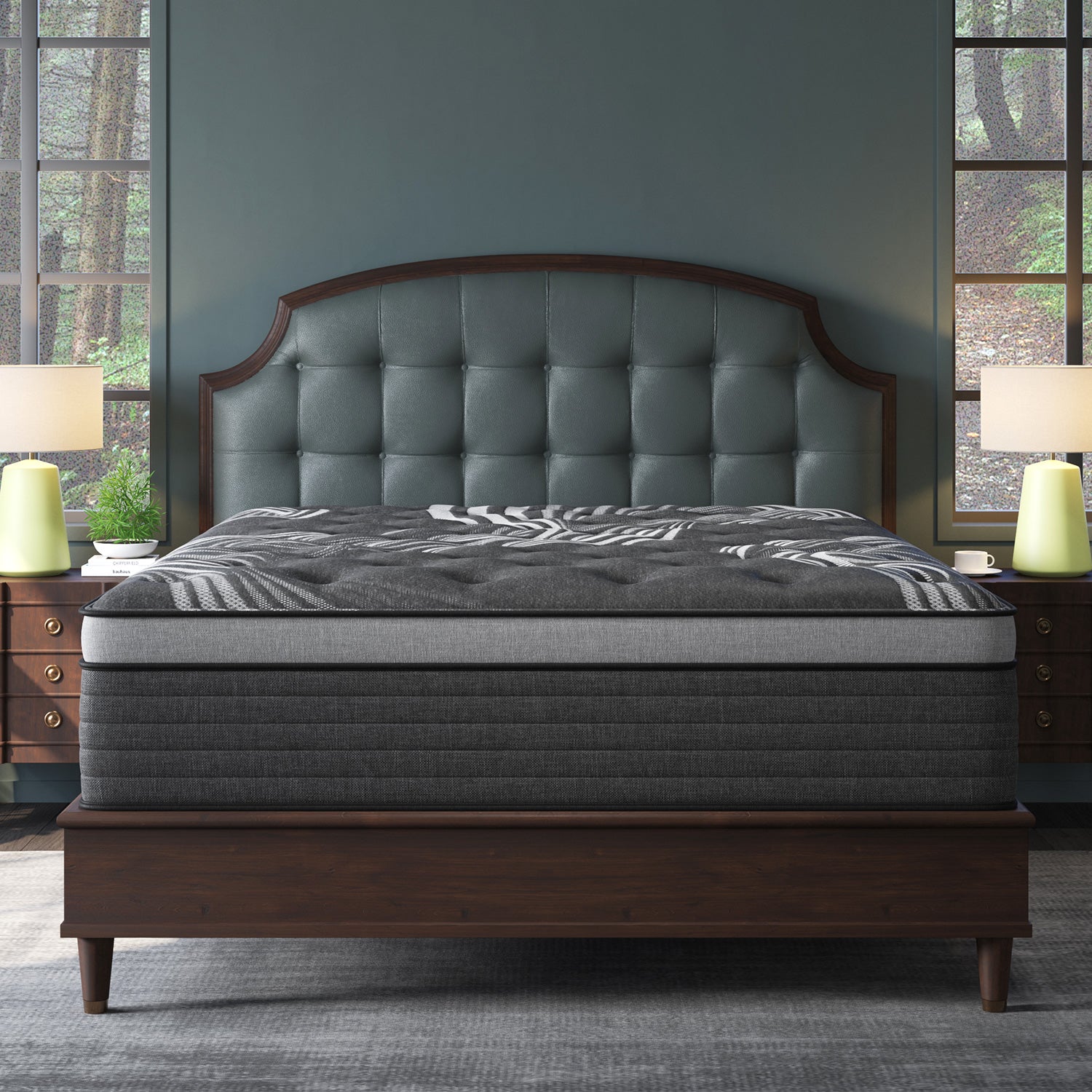 Euro Top Pocket Spring Mattress Gel Memory Foam Hybrid Medium Firm 34CM