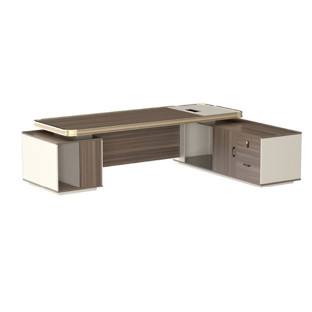 【President's Choice】2.8m Dominant Executive Desk, Solid Wood Big Boss Desk, Luxurious Office Desk for CEO and General Manager