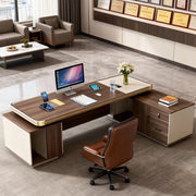 【President's Choice】2.8m Dominant Executive Desk, Solid Wood Big Boss Desk, Luxurious Office Desk for CEO and General Manager
