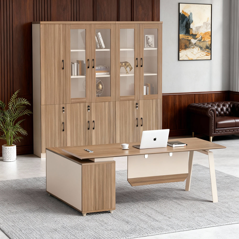 1.8m Manager Desk - Saves Space Without Compromise, The Practical Choice for Your Private Office.