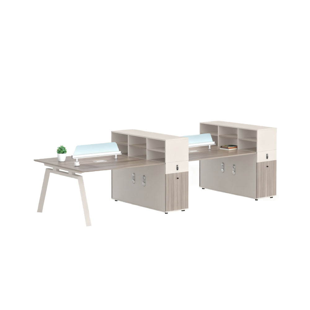 The daily work desk for employees, featuring storage space, is suitable for various office settings