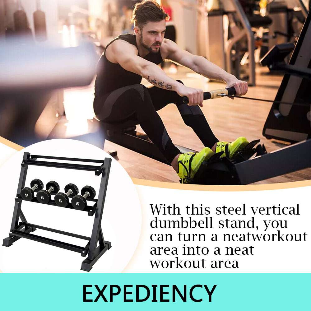 Heavy Duty Dumbbell Rack Storage Racking 3 Layers 9 Pair/ 6 Pair Home Gym Weight