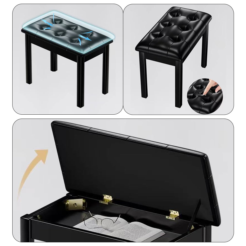 Premium Piano Bench with Hidden Storage