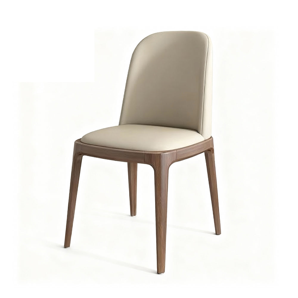 Dining Chair Set of 2 Leather Seat Kitchen Living Room Chair Bedroom Vanity Chair Desk Chair - Grey