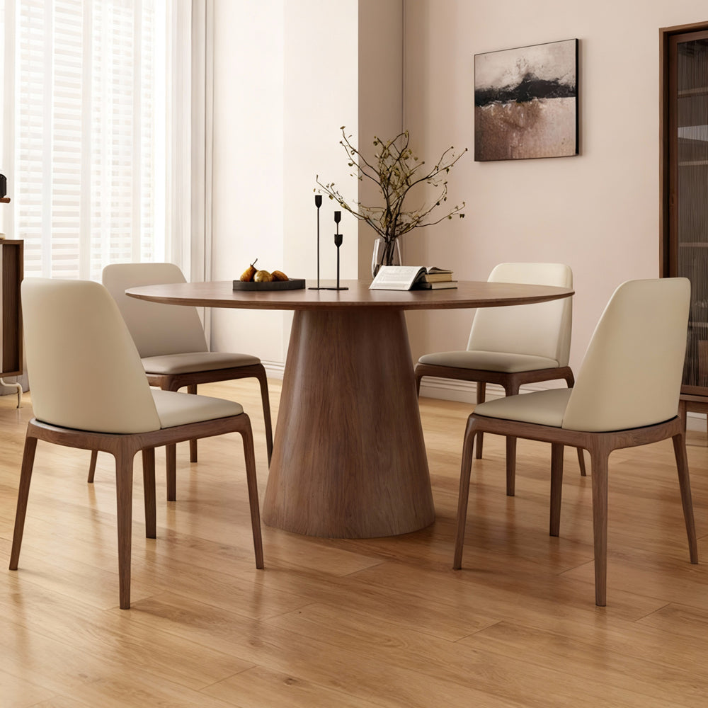 Dining Chair Set of 2 Leather Seat Kitchen Living Room Chair Bedroom Vanity Chair Desk Chair - Grey