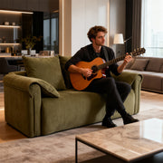 Fabric Sofa for Small Spaces - Ideal for Apartments, 2-Seater Loveseat