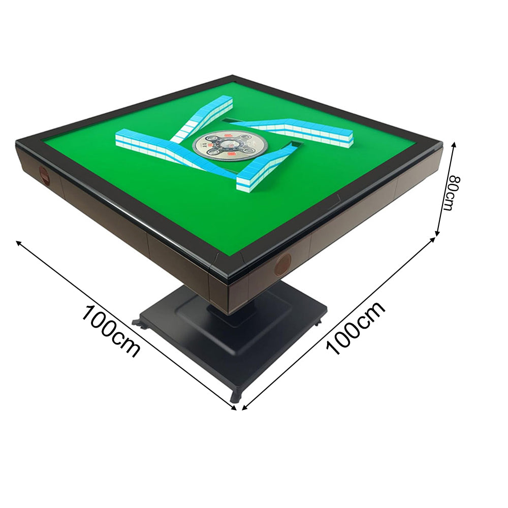 Automatic Mahjong Table 42mm, 144 Mahjong Tiles {Green Blue}, USB Charging. Silent Shuffling, Easy Installation