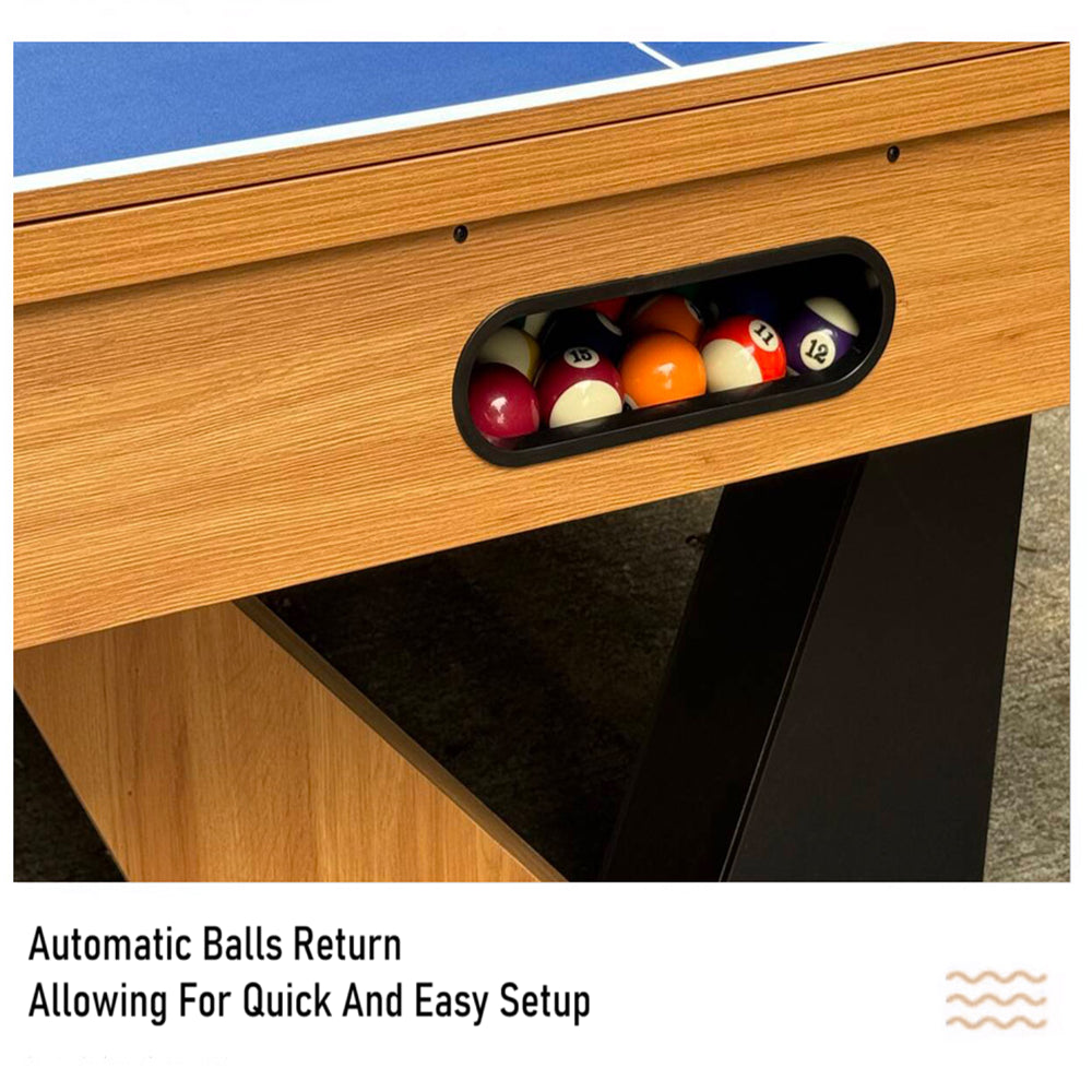 7FT Color-Contrasting Billiard Pool Table with Full Accessories