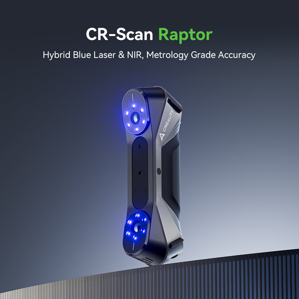 Creality CR-Scan Raptor, Hybrid Blue Laser & NlR, Metrology Grade Accuracy