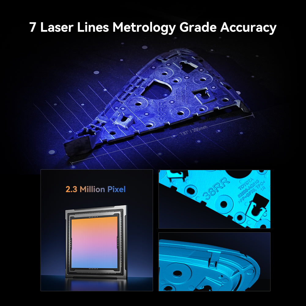 Creality CR-Scan Raptor, Hybrid Blue Laser & NlR, Metrology Grade Accuracy