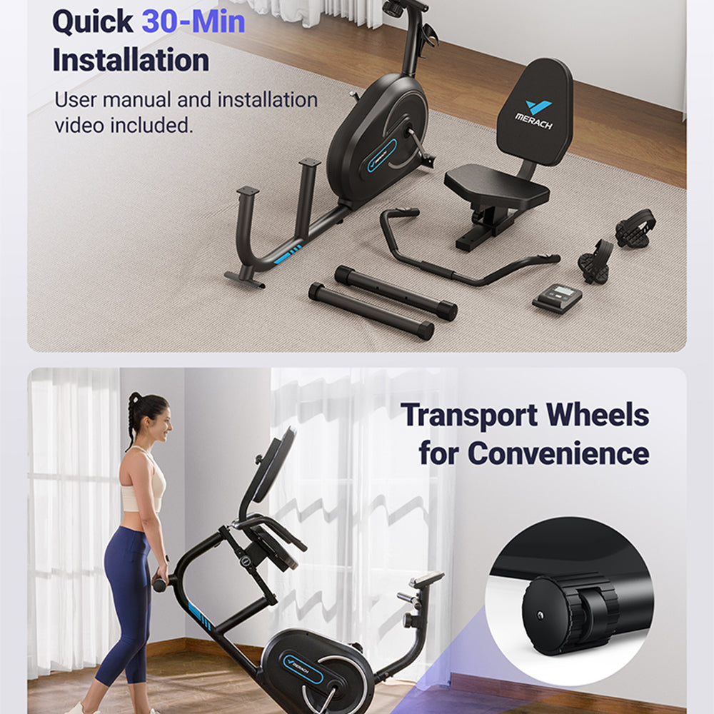 MERACH Recumbent Exercise Bike for Home