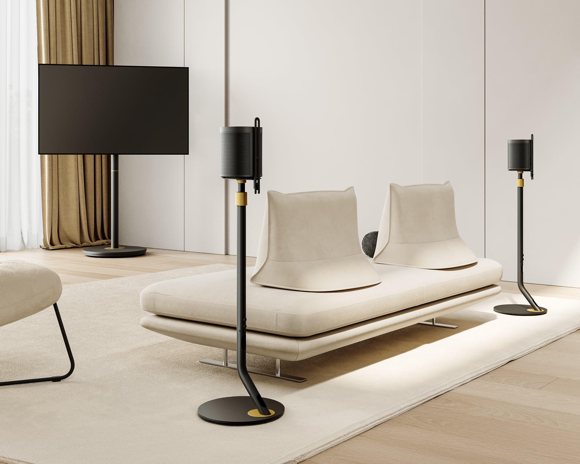 FITUEYES Modern Minimalist Speaker Stand (1 Pair)