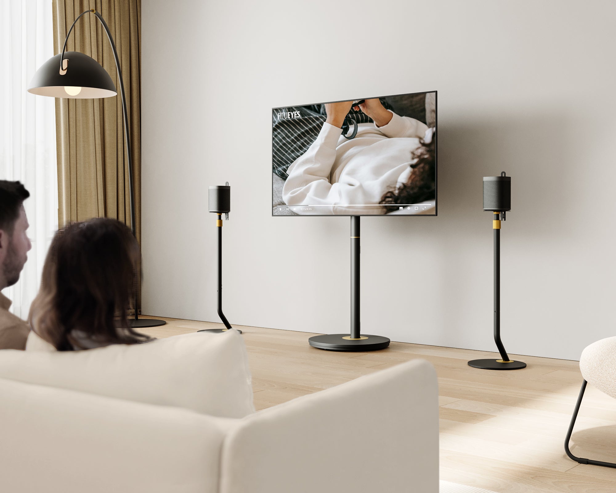 FITUEYES Modern Minimalist Speaker Stand (1 Pair)