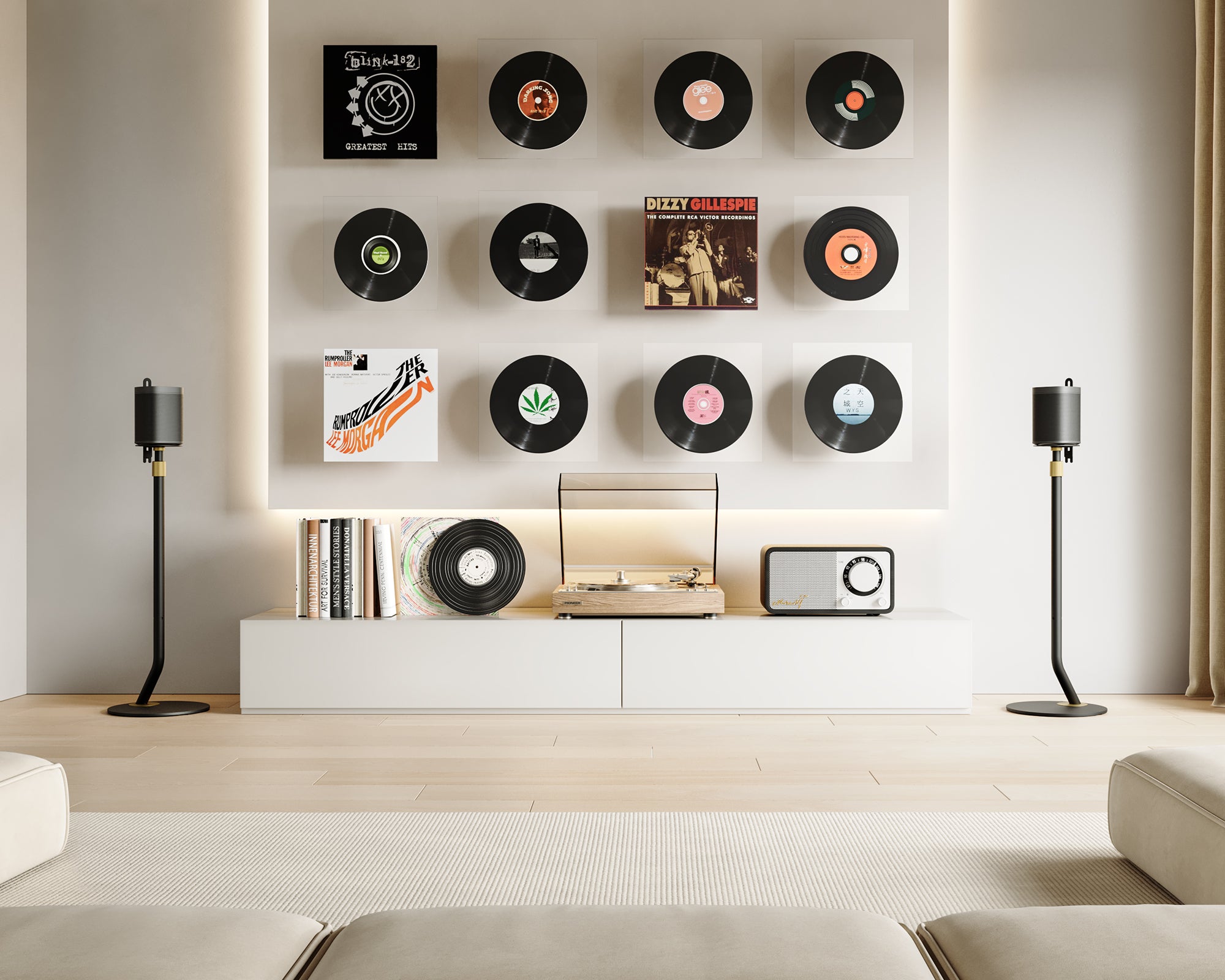 FITUEYES Modern Minimalist Speaker Stand (1 Pair)