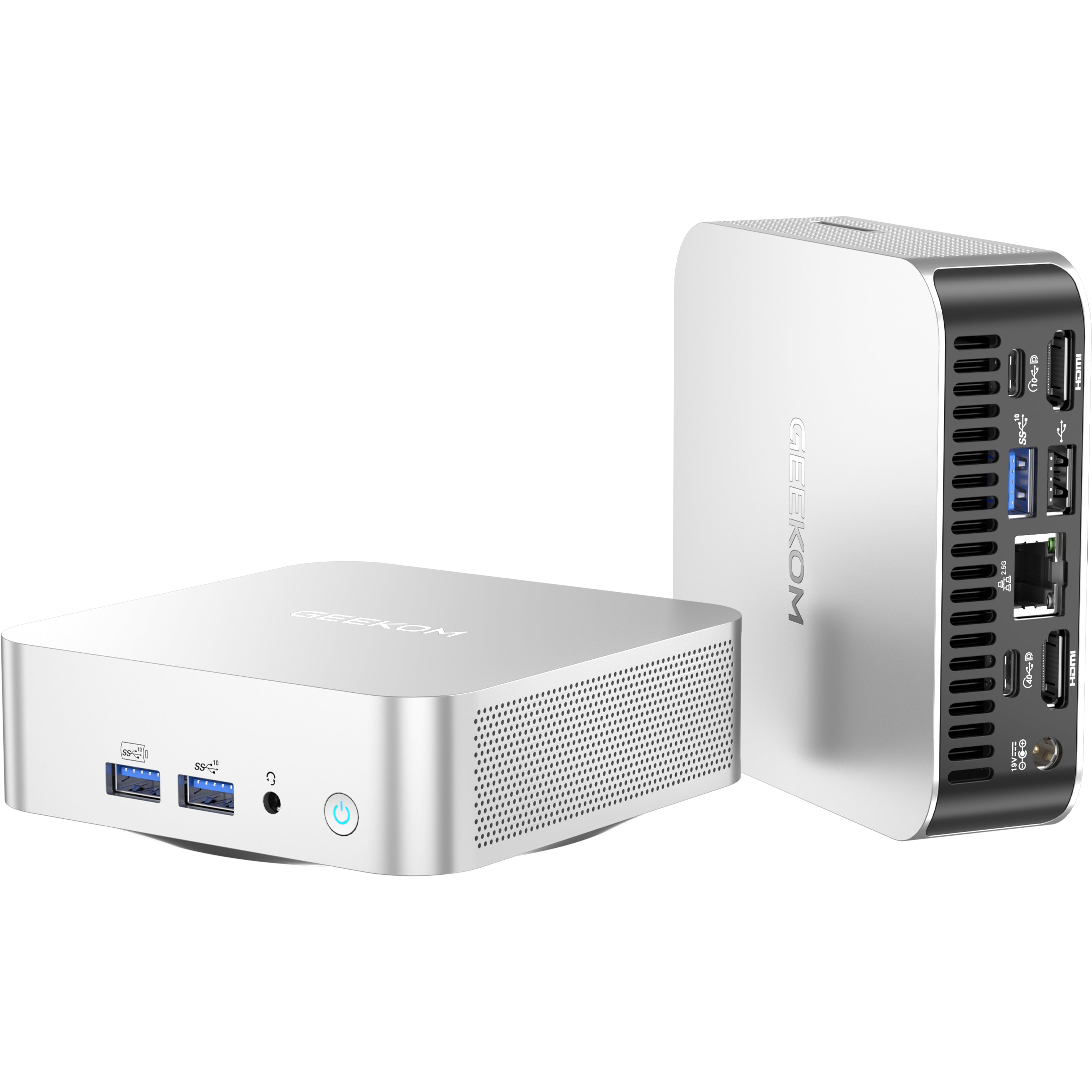 GEEKOM A6 Mini PC with AMD Ryzen 7 6800H, 16GB DDR5 RAM, 512GB PCIe 4.0 NVMe SSD, Radeon 680M, Compact Aluminium Design Windows 11 Pro Desktop Computer with USB4/8K/Wi-Fi 6E/BT 5.2/SD Slot