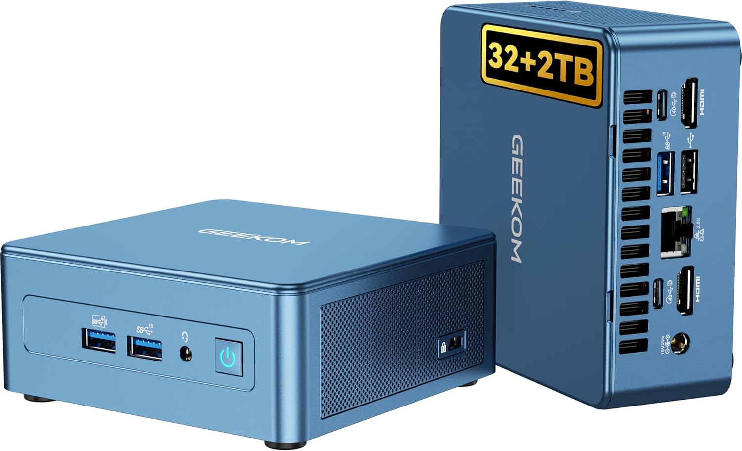 GEEKOM IT13 Mini PC 2025 with 13th Gen Intel i9-13900HK | 32GB RAM | 2TB NVMe SSD | Windows 11 Pro | 6 X USB | 8K Quad Display | WiFi 6E | SD Slot | Intel NUC13 Replacement Desktop Computers