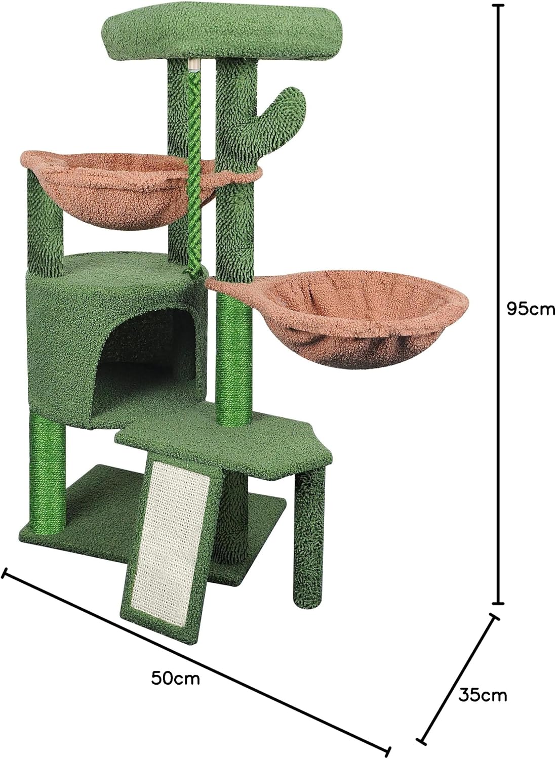 Cat Tree Tower with Scratching Posts,Activity Centre Climbing Tree Furniture with Cat Condo and Two Hammocks,Grey