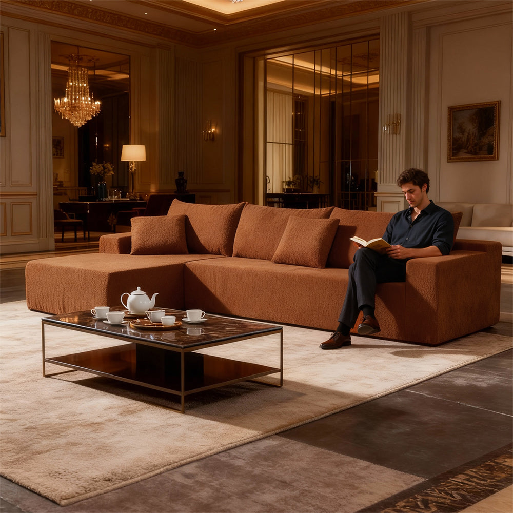 Classic retro template sofa, comfortable to sit and lie on, with skin-friendly fabric