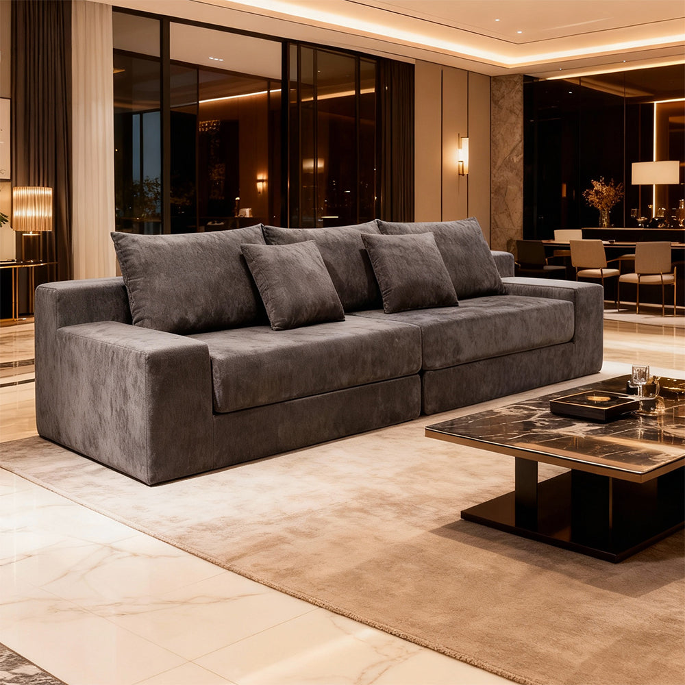 Modern minimalist style solid wood frame sofa,with comfortable seating