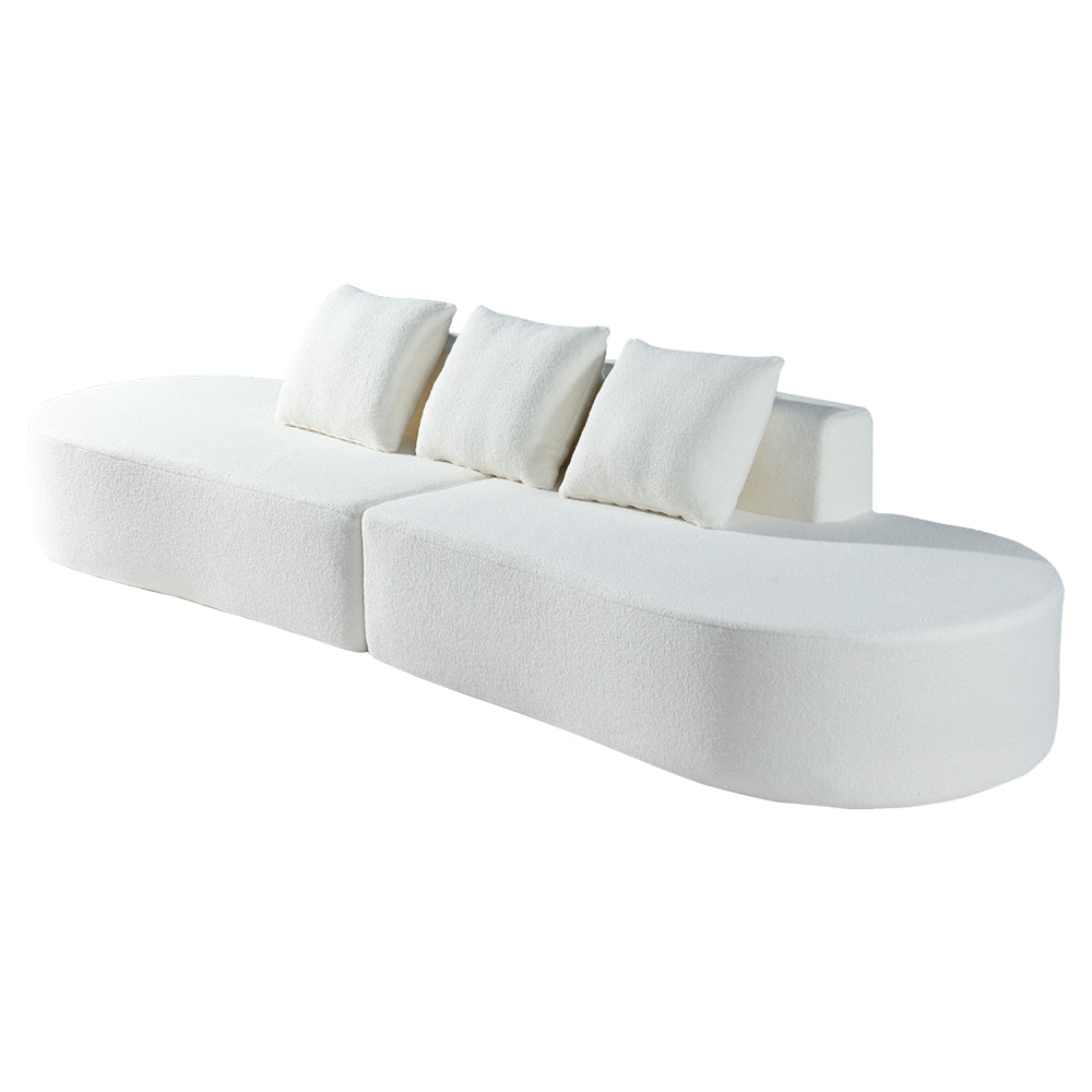 Modern minimalist style multi-person sofa, comfortable to sit on, skin-friendly and soft