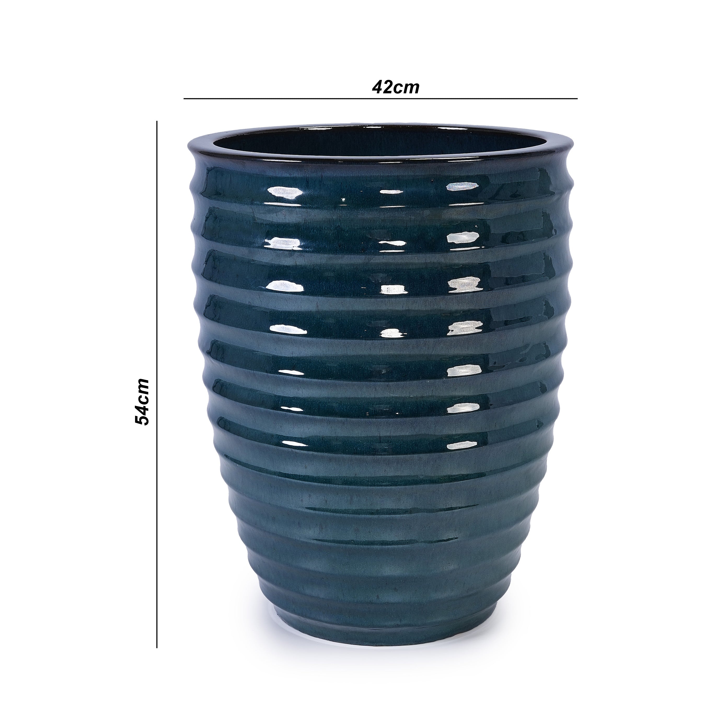 Ceramic Flowerpot, Modern Planter for Patio, Garden, Windowsill - Army Green