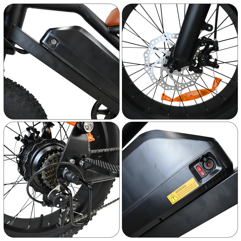 M3 electric bicycle   with 750W Motor65km/h. 70 km Range, 120 kg Load