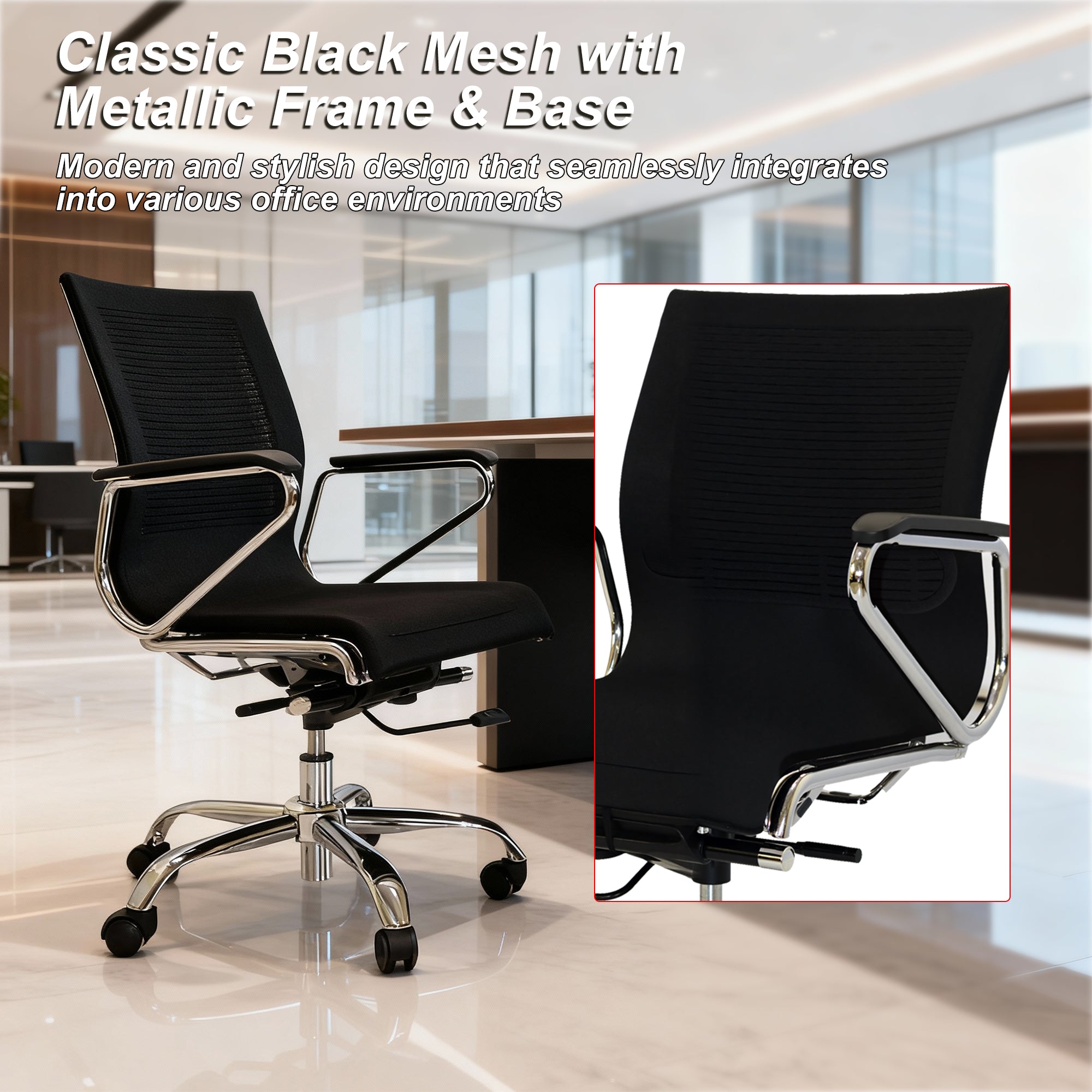 EBGO Adjustable Mid-Back Office Chair