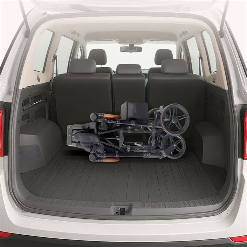 Foldable 4-Wheel Stroller - Ideal for Family Trips with Kids, 2-Seater Children's Travel Mountain Stroller