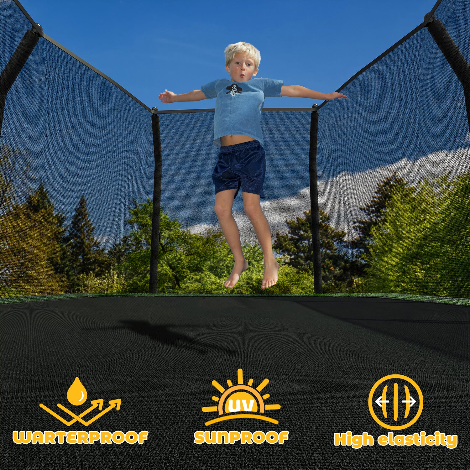9FT x 12FT Rectangle Trampoline - Perfect Outdoor Trampoline for Kids