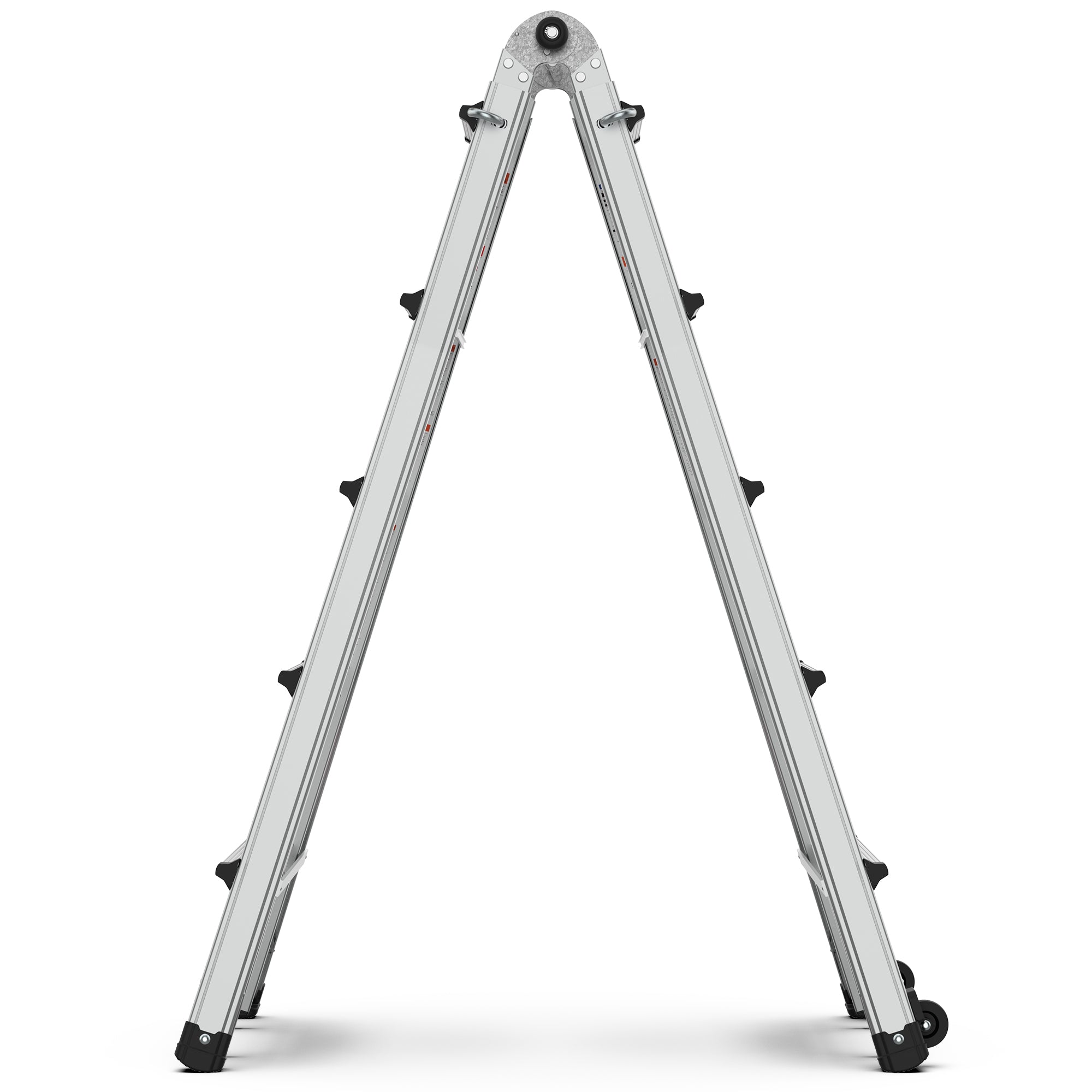 Aluminum Multi-Position Ladder with Wheels, 17ft,22ft
