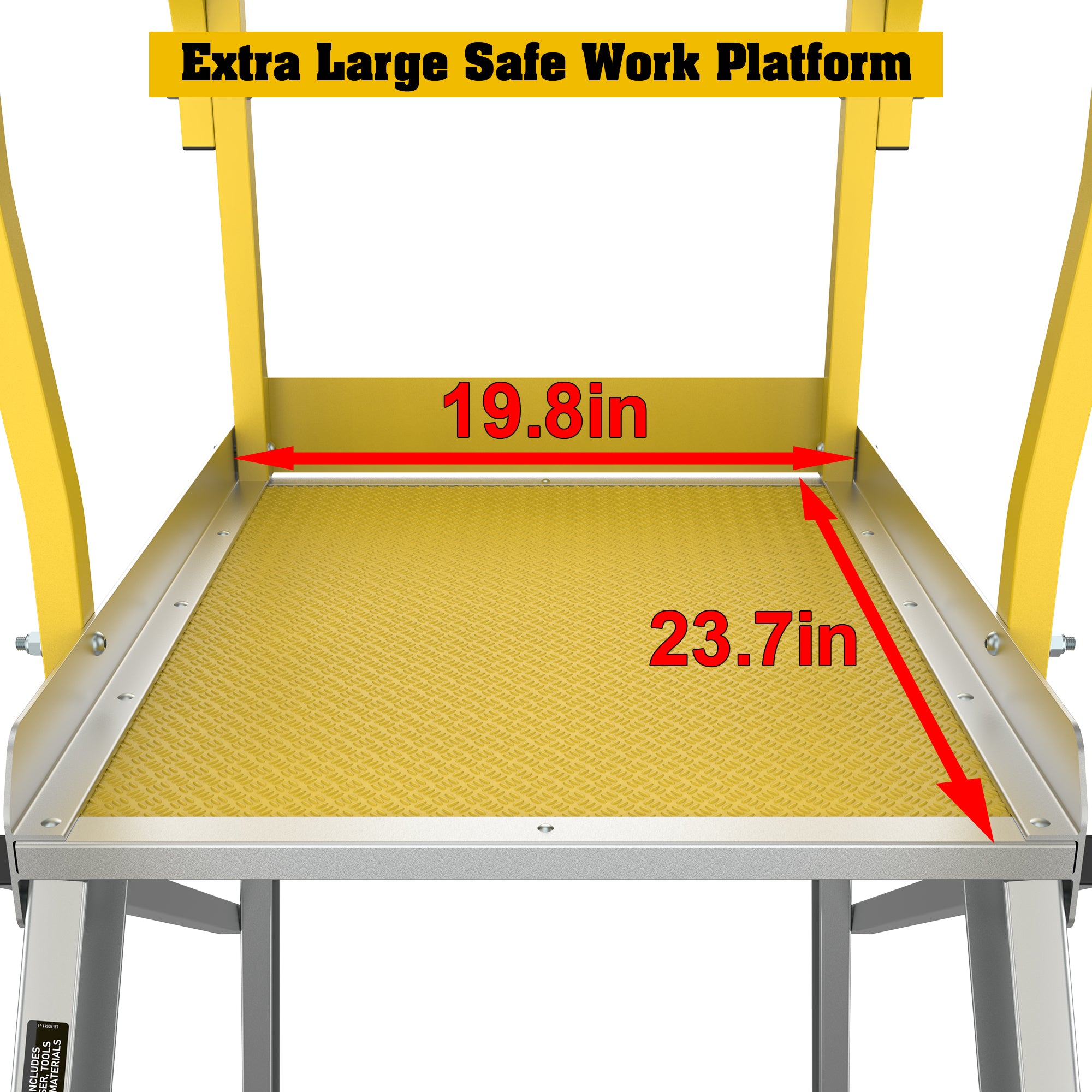 4/5/6 Step 375lbs Aluminum Rolling Platform Ladder
