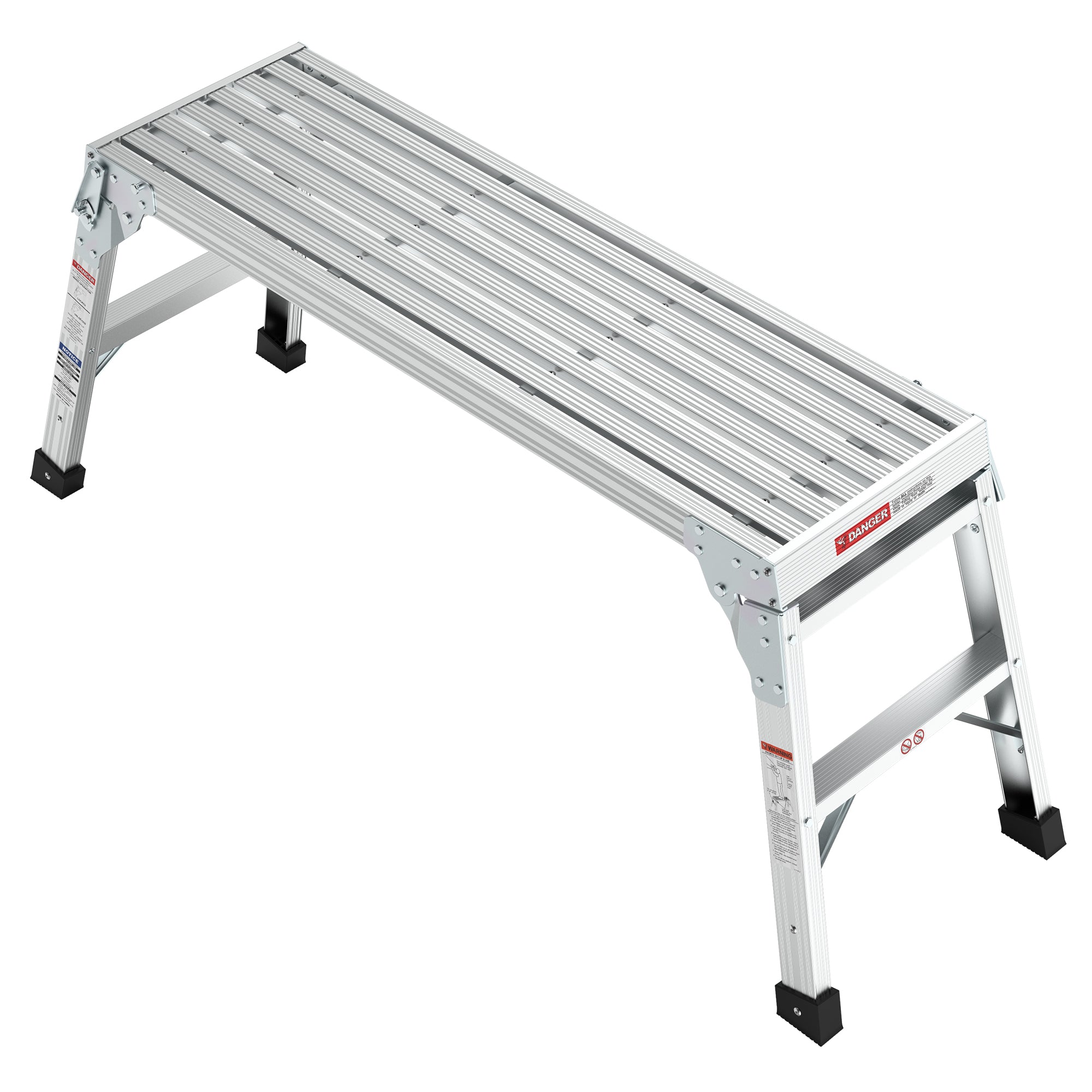 Work Platform Aluminum Portable Bench Folding Ladder ANSI 225 LBS
