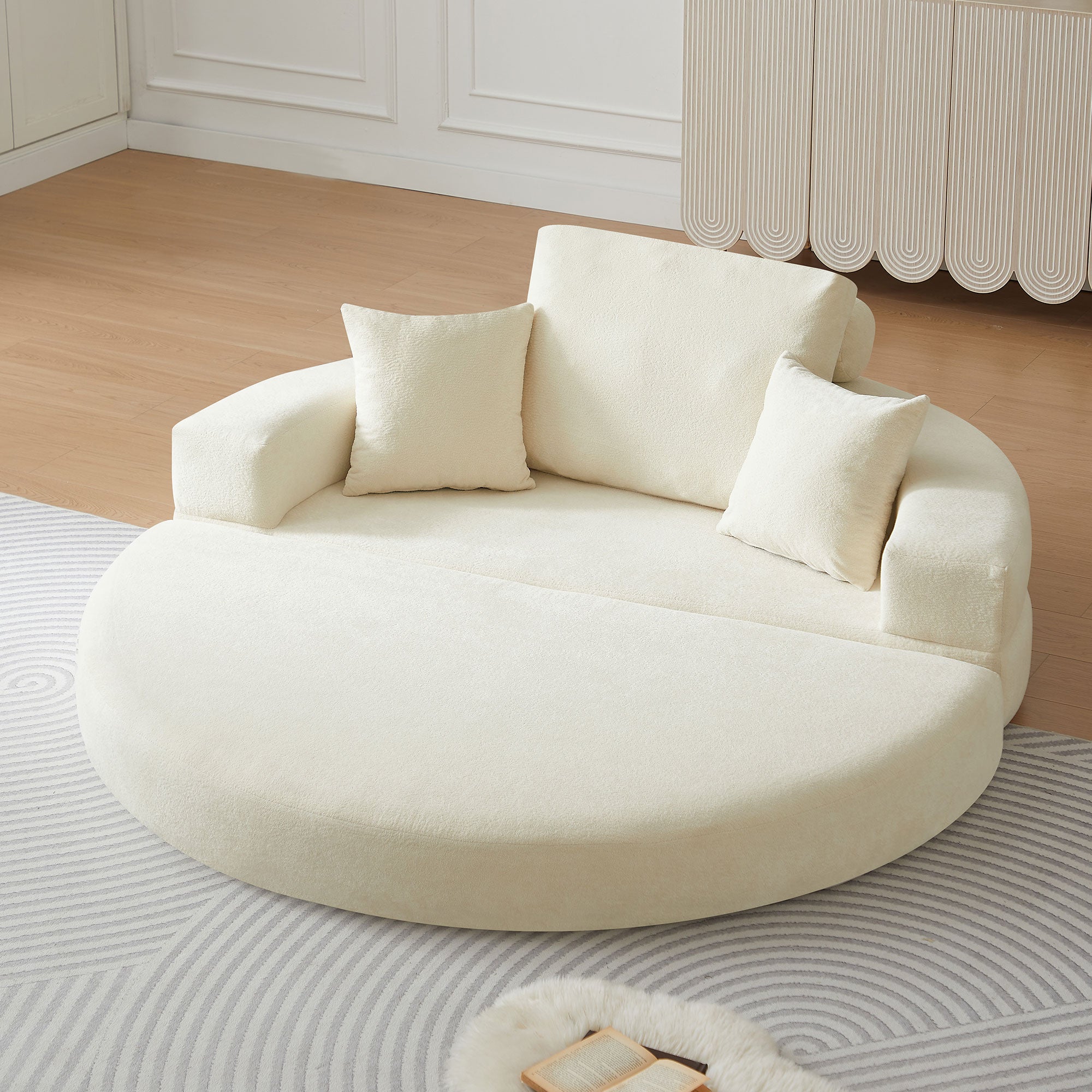 Multifunctional Round convertible Sofa Bed(Compressed Packaging)