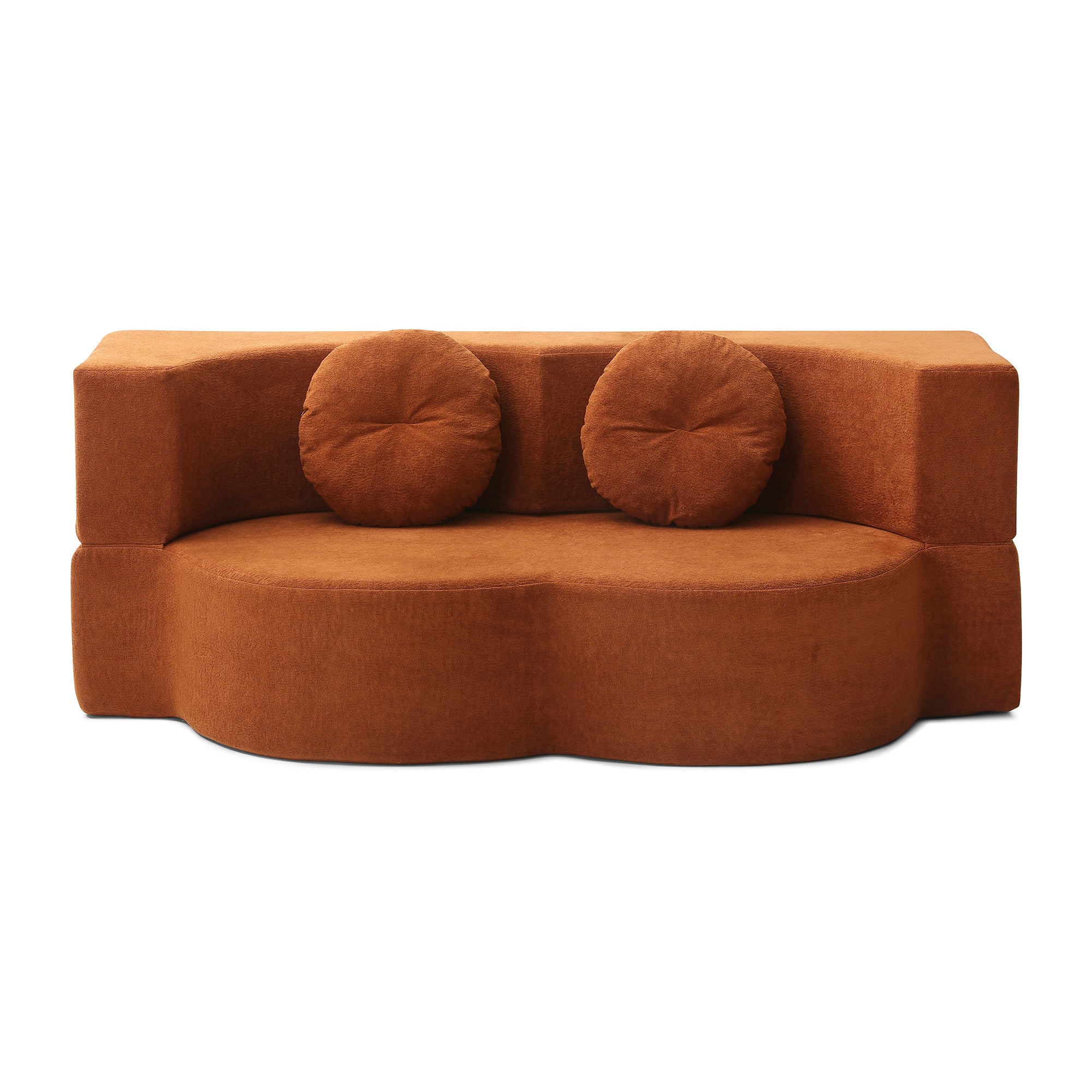 Convertible Folding Sofa Bed / Plush Corduroy Loveseat Couch