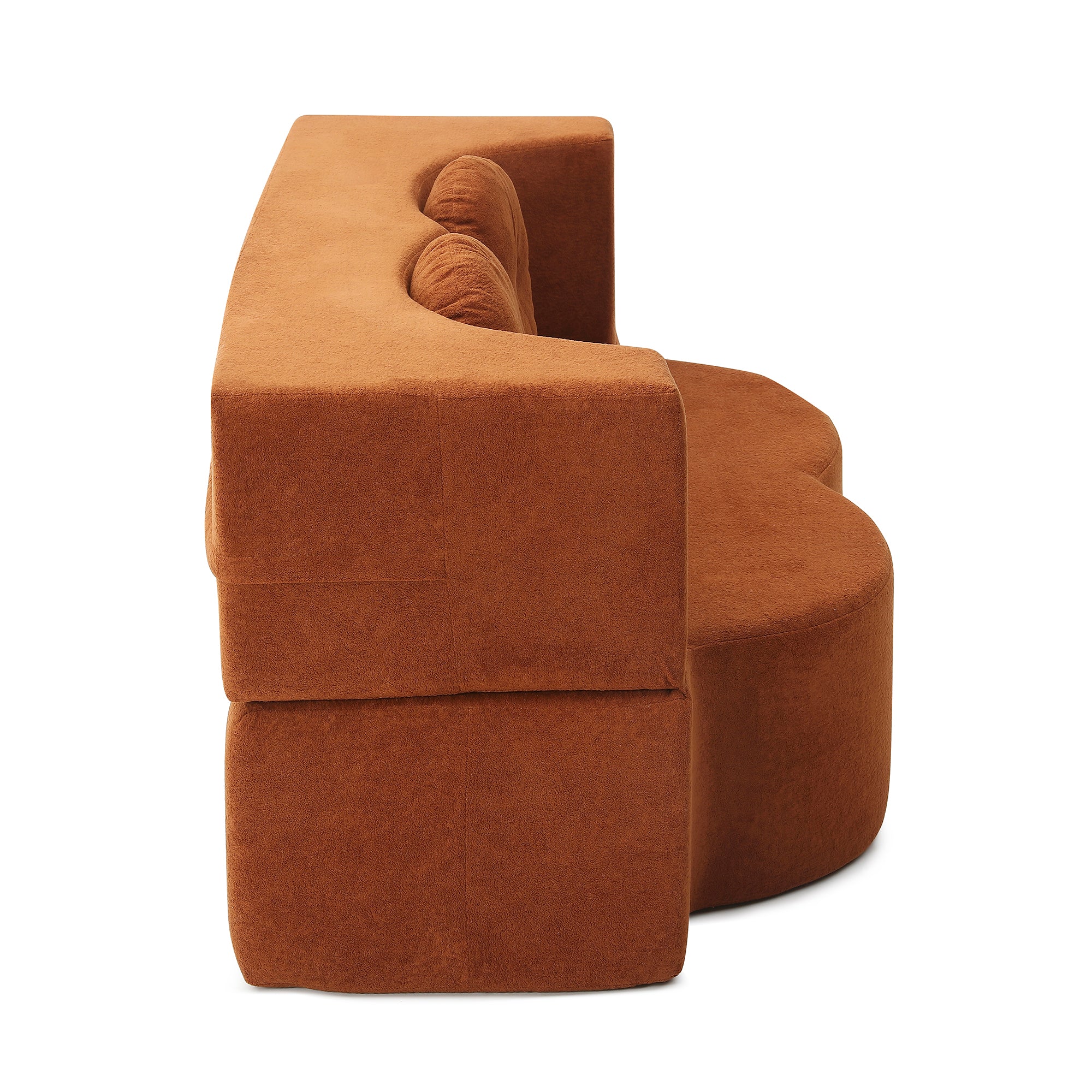 Convertible Folding Sofa Bed / Plush Corduroy Loveseat Couch