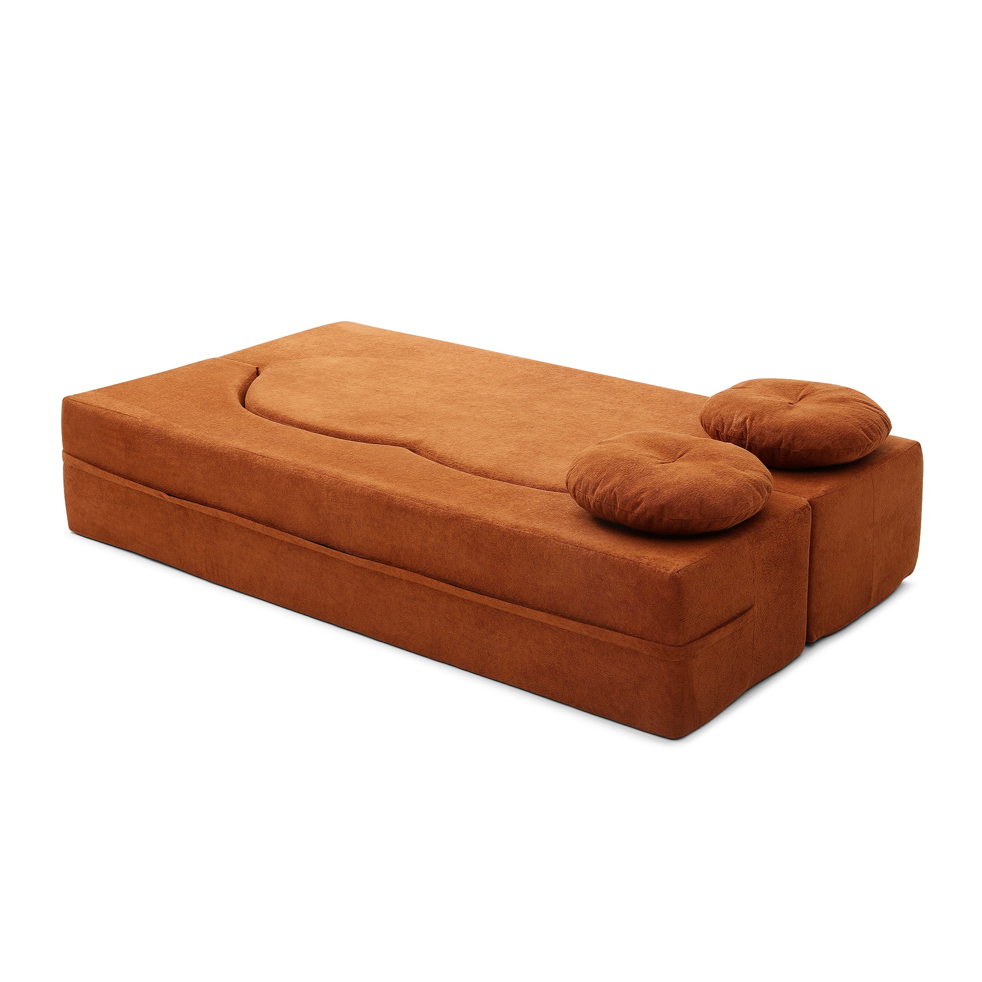 Convertible Folding Sofa Bed / Plush Corduroy Loveseat Couch