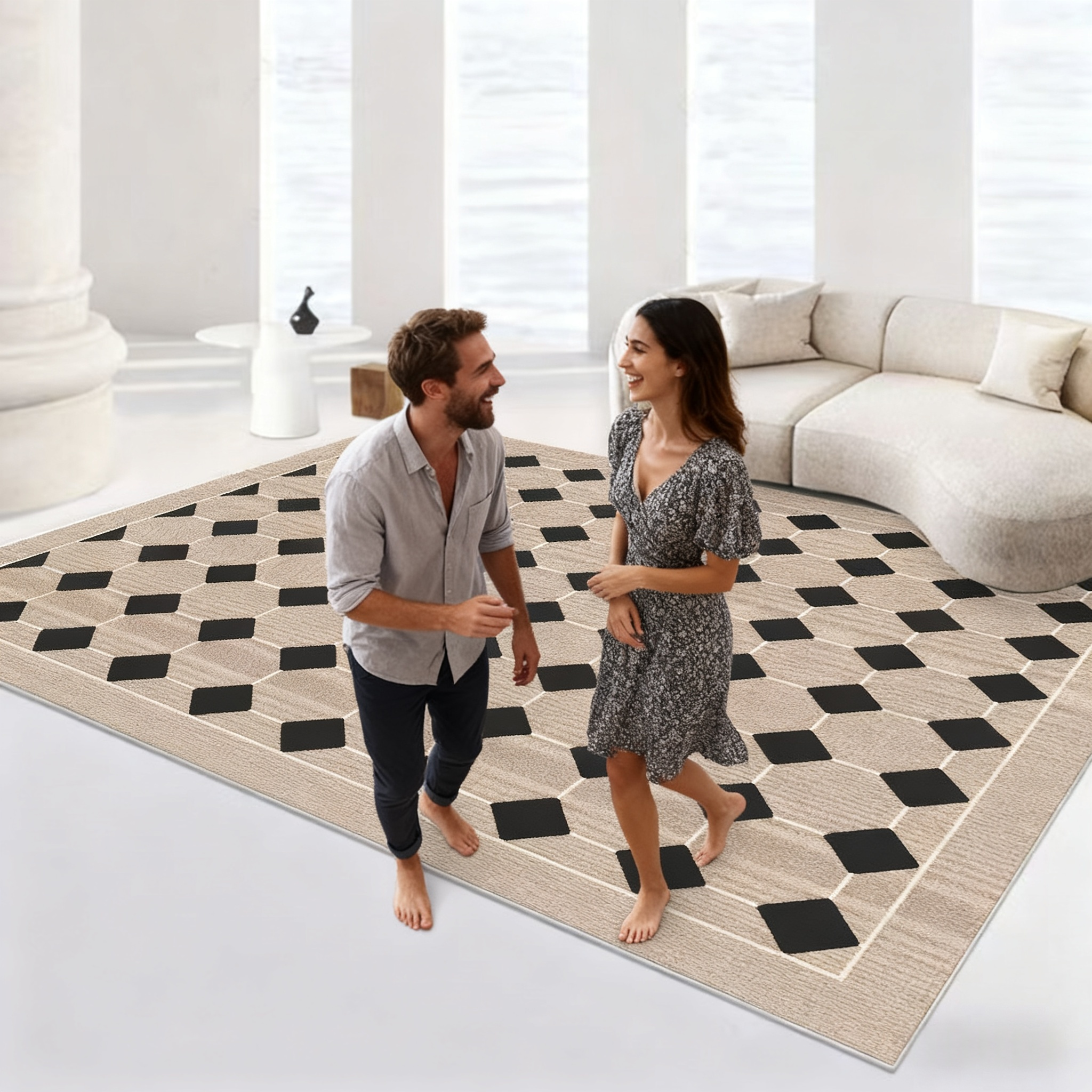 Washable & Portable Electric Heating Mat for Living Room/Home