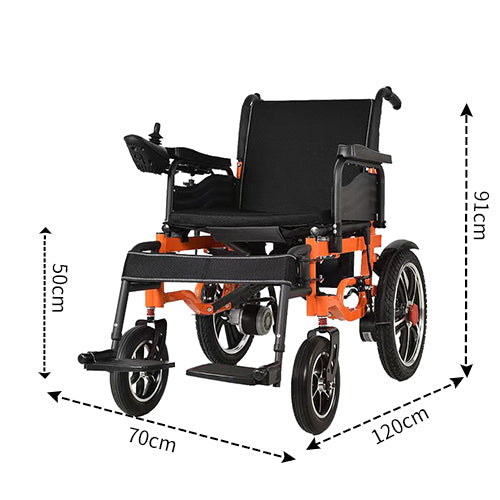 Electric Wheelchair with Wider Frame & Front & Rear Four-Point Shock A
