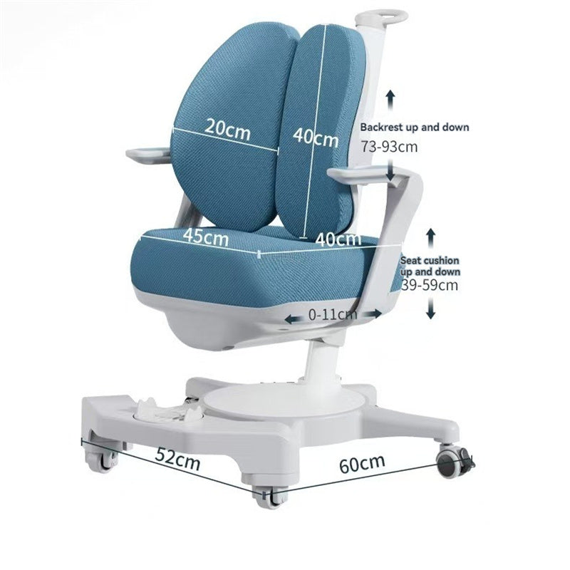 Children's Study Desk and Chair, Height-Adjustable with Drawers