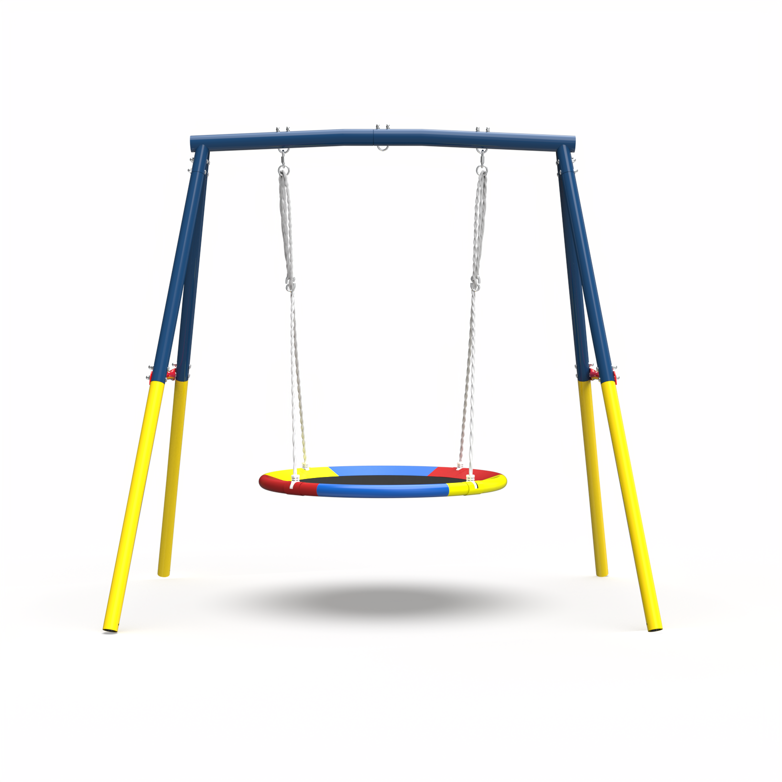 Flying Saucer Swing Set with Heavy Duty A-Frame Metal Swing Stand, Ful