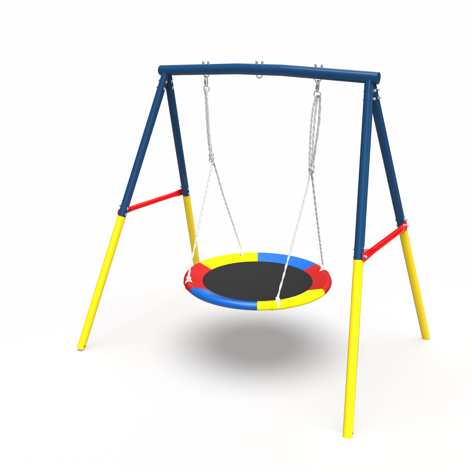 Flying Saucer Swing Set with Heavy Duty A-Frame Metal Swing Stand, Ful