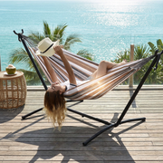 Canvas Outdoor Anti-Toppling CampingPortableSingle HammockDouble Swing