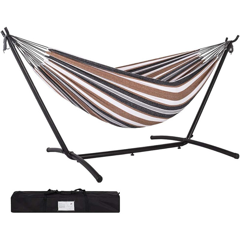 Canvas Outdoor Anti-Toppling CampingPortableSingle HammockDouble Swing