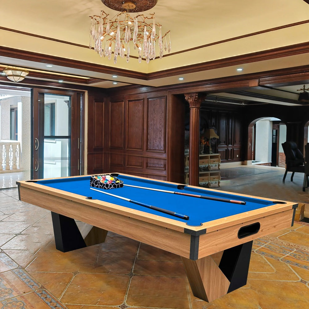 7FT Color-Contrasting Billiard Pool Table with Full Accessories