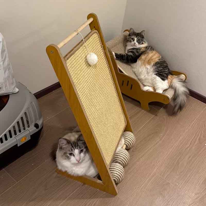 cat Toys for Indoor Cats, Hand-Woven Hemp Rope, no Shedding, cat Bed,