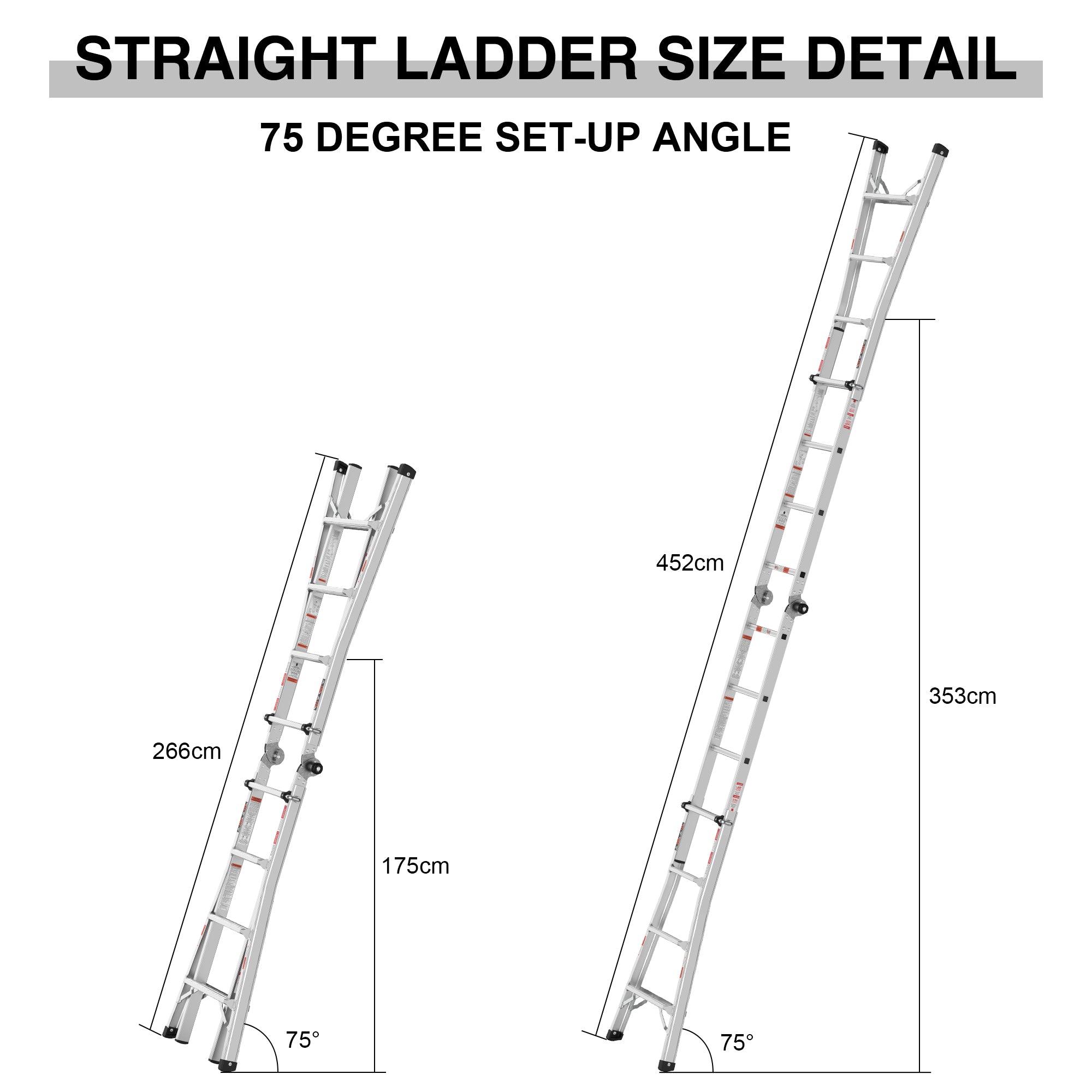 Aluminum Multi-Position Ladder with Wheels, 17ft,22ft