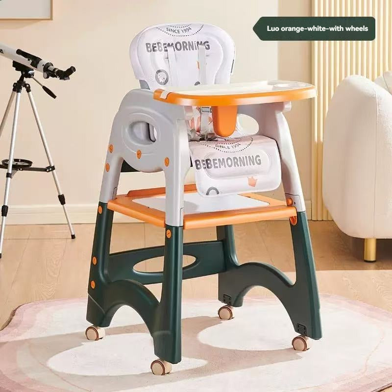 Multi-Functional Convertible Baby High Chair, Anti-Fall & Safe Toddler